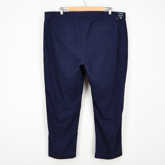 NWT J.Crew Factory High-Rise Straight Leg Girlfriend Chino Pant In Navy Size 18 - Picture 2 of 10